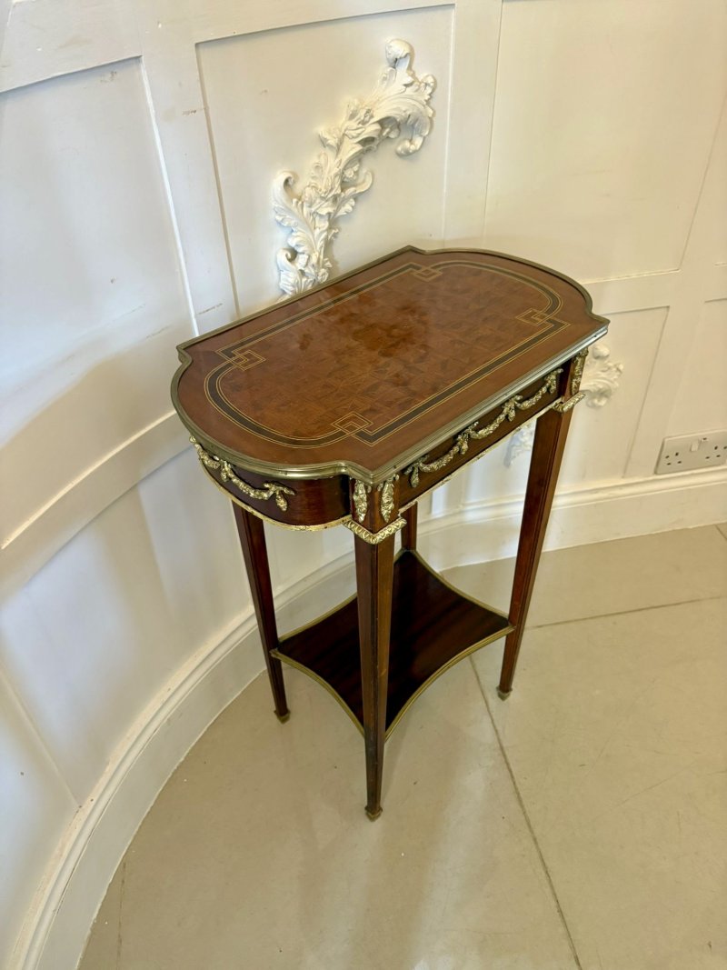Outstanding Quality Antique Edwardian Mahogany and Ormolu Mounted Lamp Table - Image 2